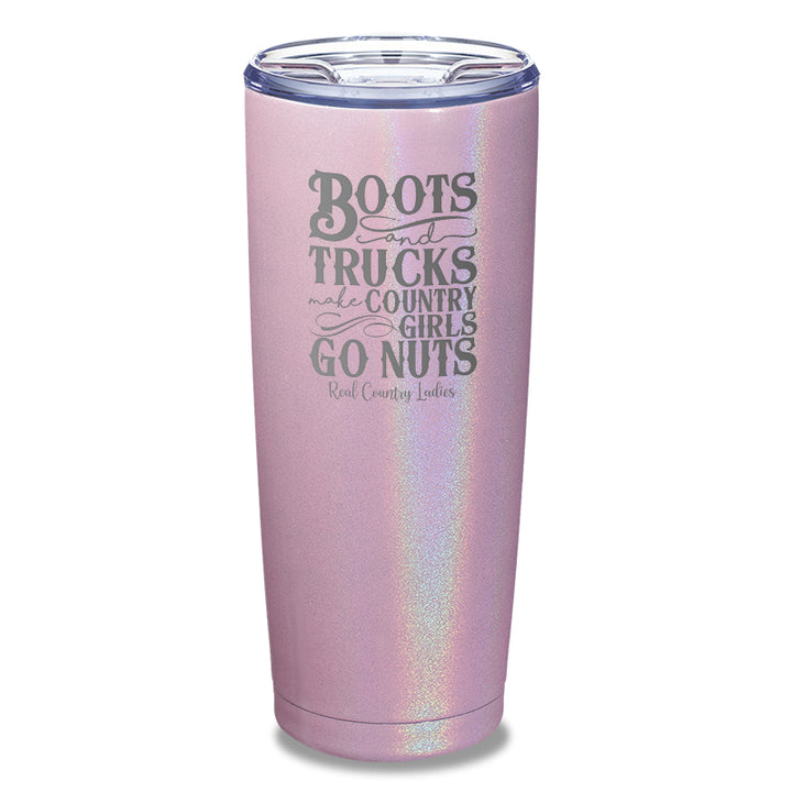 Boots And Trucks Laser Etched Tumbler