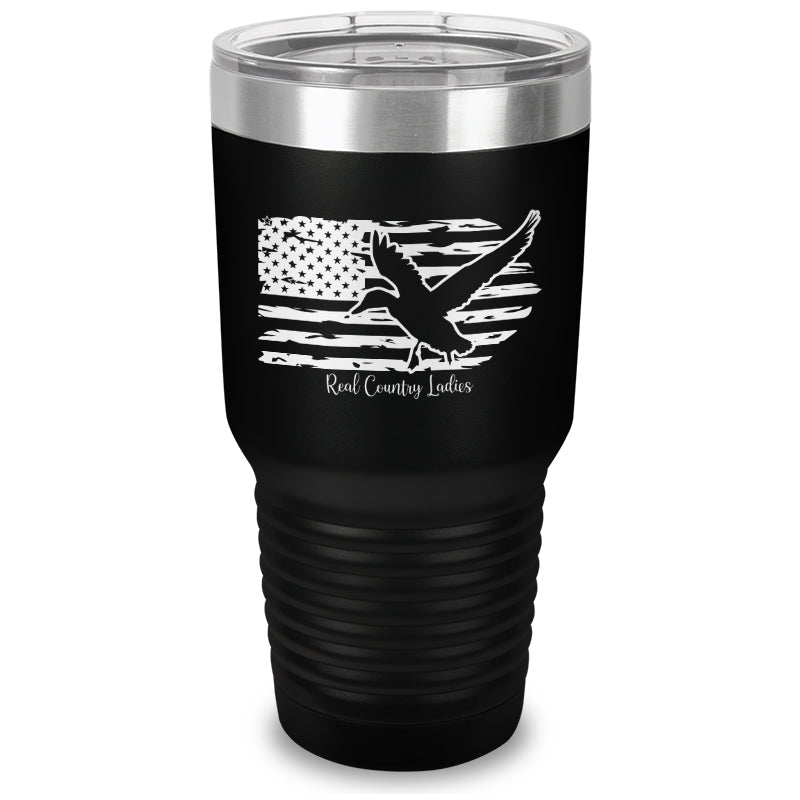 Duck USA Flag Laser Etched Tumbler