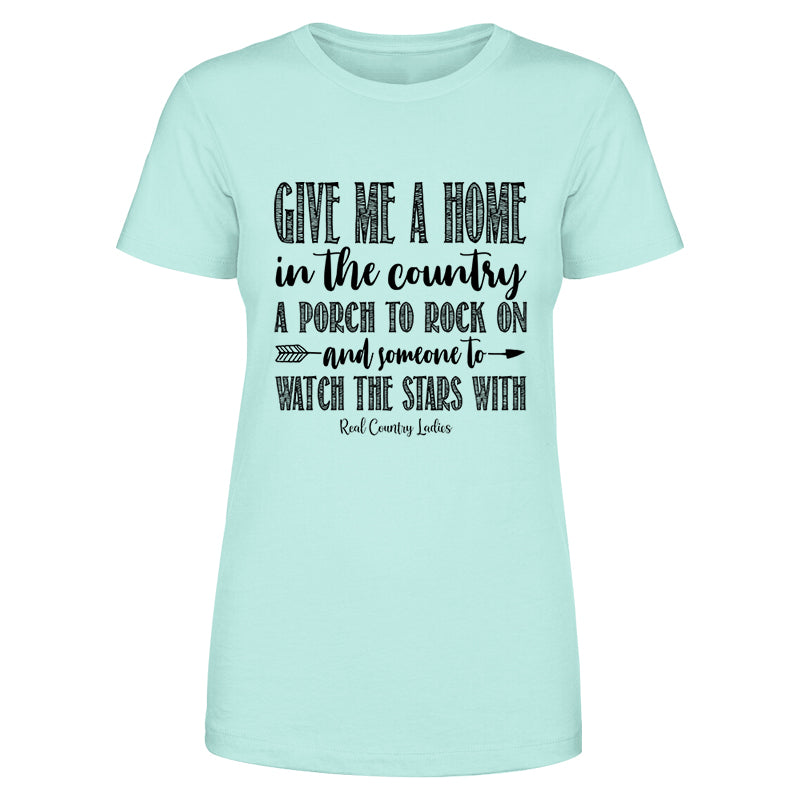 Give Me A Home In The Country Black Print Front Apparel