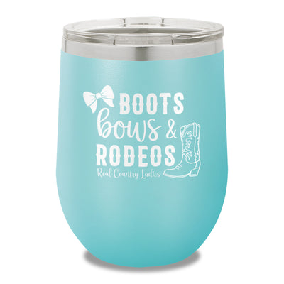 Boots Bows And Rodeos 12oz Stemless Wine Cup