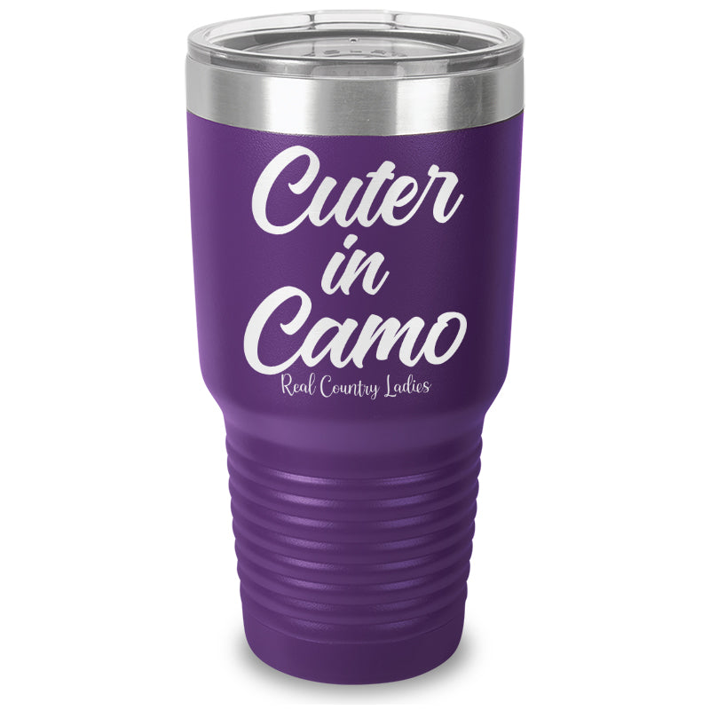 Cuter In Camo Laser Etched Tumbler