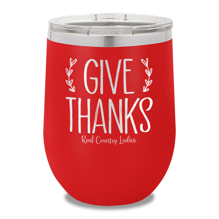 Give Thanks 12oz Stemless Wine Cup