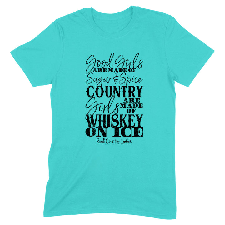 Whiskey On Ice Black Print Front Apparel