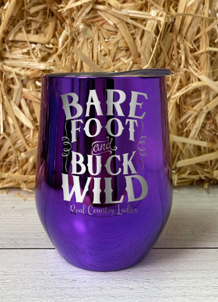 Bare Foot and Buck Wild Stemless Wine Cup