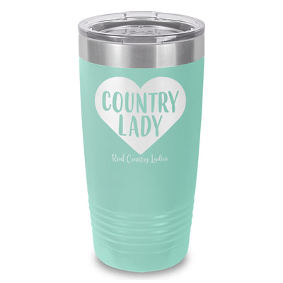 Country Lady Heart Laser Etched Tumbler