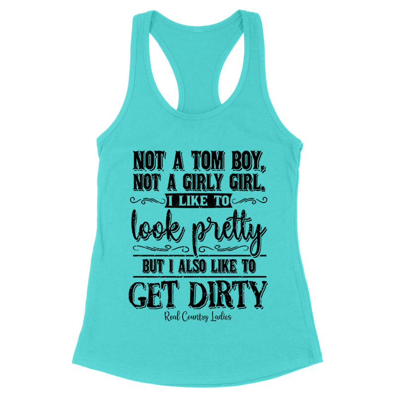 Not A Tom Boy Black Print Front Apparel