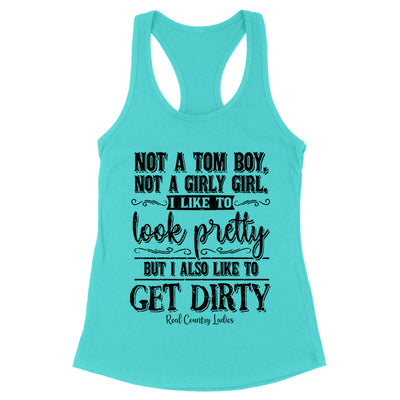 Not A Tom Boy Black Print Front Apparel