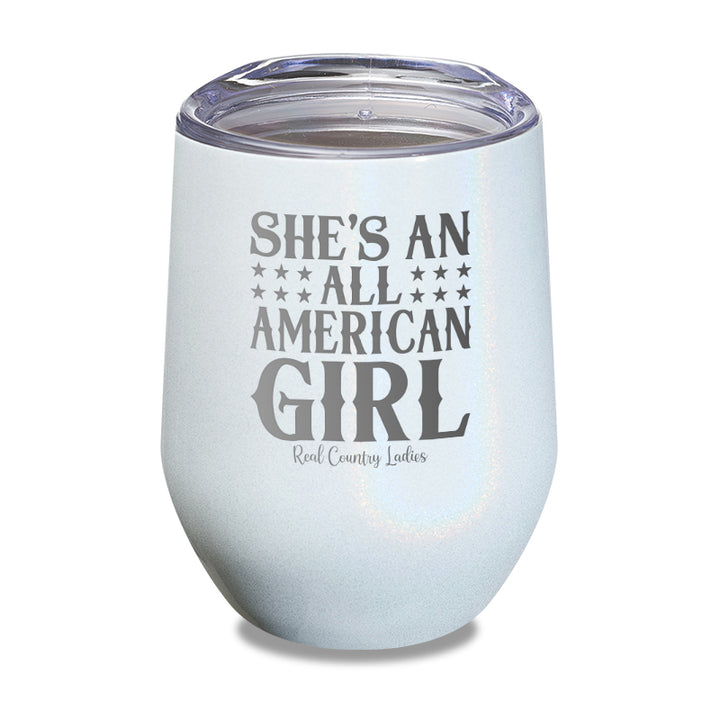 All American Girl Laser Etched Tumbler