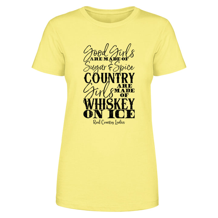 Whiskey On Ice Black Print Front Apparel