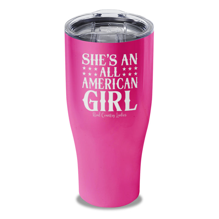 All American Girl Laser Etched Tumbler