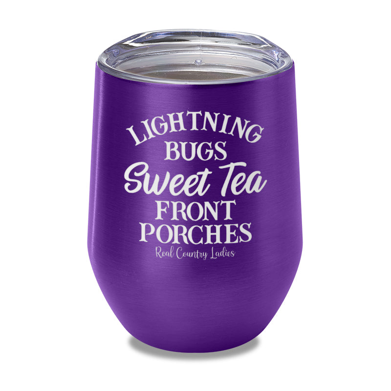 Lightning Bugs Sweet Tea Front Porches Laser Etched Tumbler