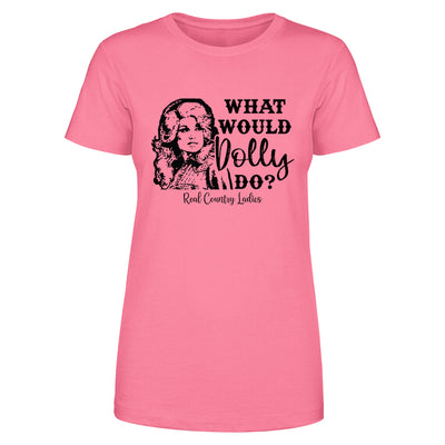 Dolly Face What Would Dolly Do Black Print Front Apparel
