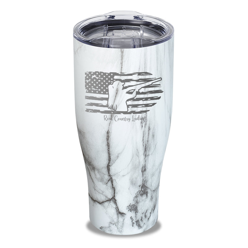 Shotgun USA Flag Laser Etched Tumbler