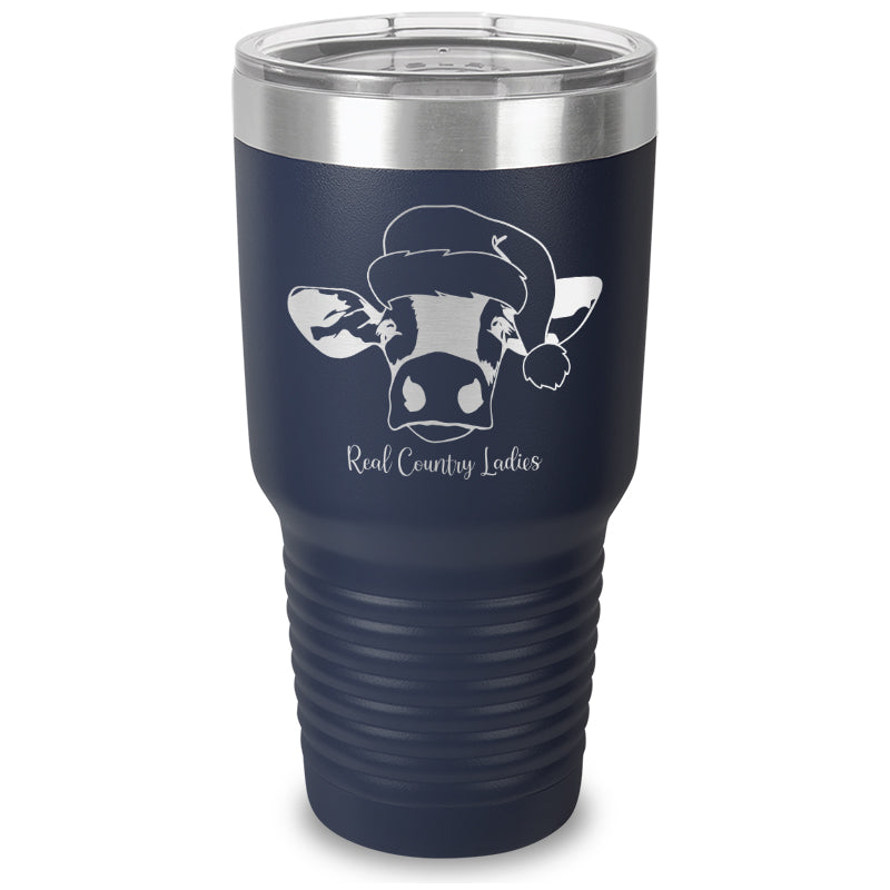 Christmas Cow Laser Etched Tumbler