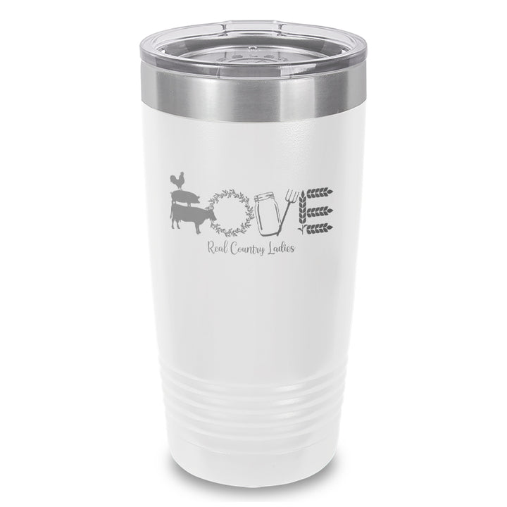 Farmhouse Love Laser Etched Tumbler