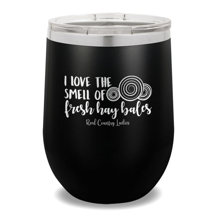 Fresh Hay Bales 12oz Stemless Wine Cup