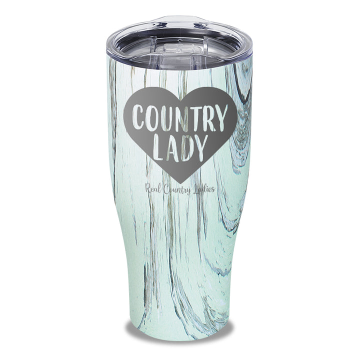 Country Lady Heart Laser Etched Tumbler