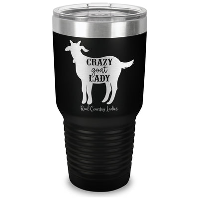 Crazy Goat Lady Laser Etched Tumbler