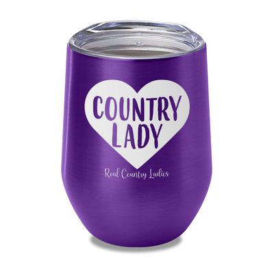 Country Lady Heart Laser Etched Tumbler