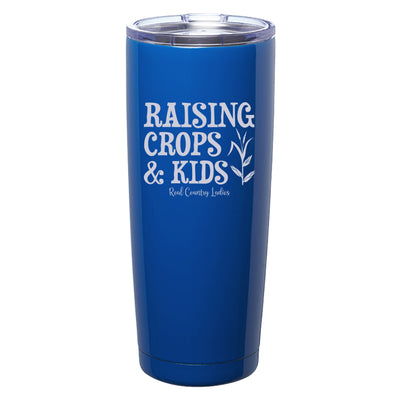 Raising Crops And Kids Laser Etched Tumbler