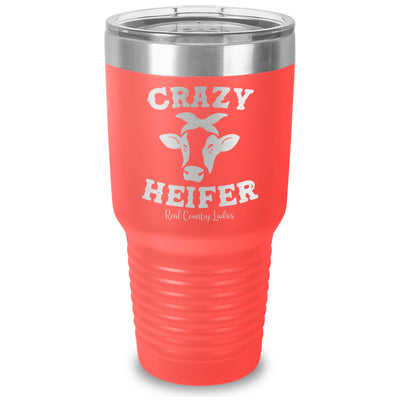 Crazy Heifer Laser Etched Tumbler