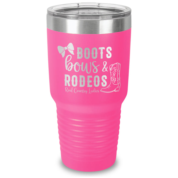 Boots Bows And Rodeos Laser Etched Tumbler