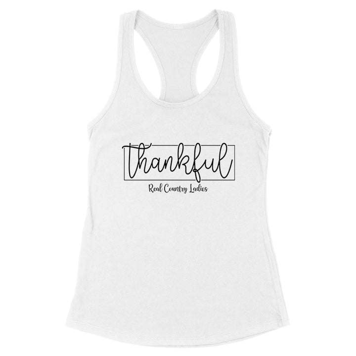 Thankful Black Print Front Apparel