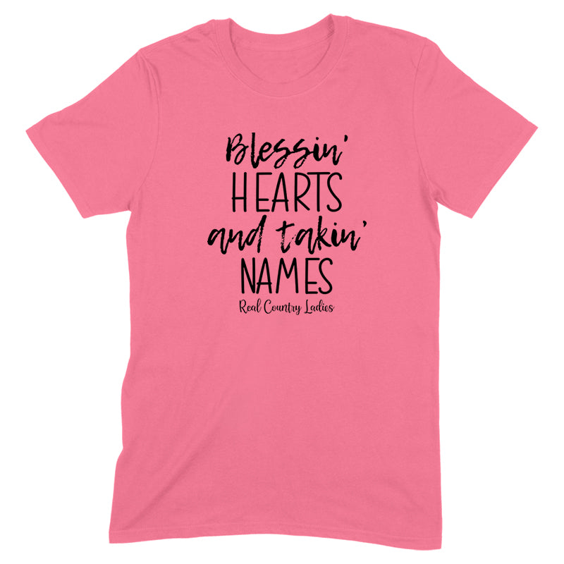 Blessin Hearts And Takin Names Black Print Apparel