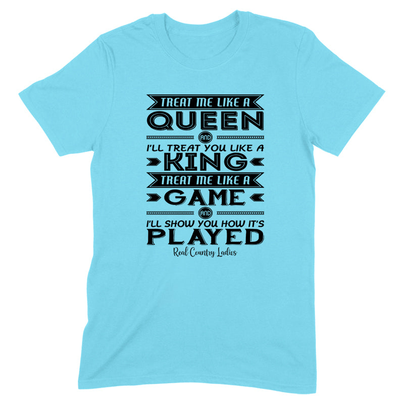 Like A Queen Black Print Front Apparel