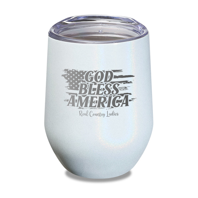 God Bless America Laser Etched Tumbler