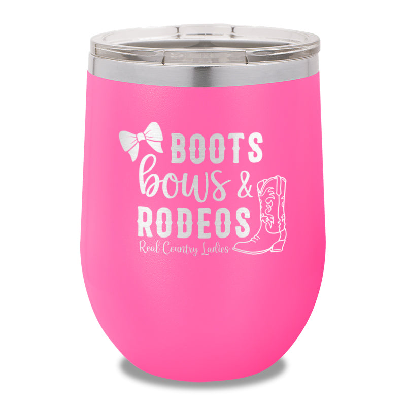 Boots Bows And Rodeos 12oz Stemless Wine Cup