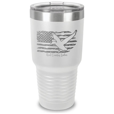 Duck USA Flag Laser Etched Tumbler