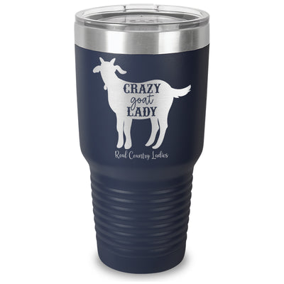 Crazy Goat Lady Laser Etched Tumbler