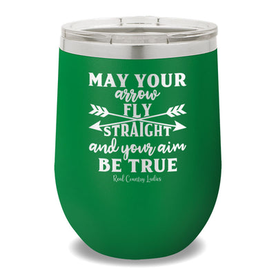 May Your Arrow Fly Straight 12oz Stemless Wine Cup