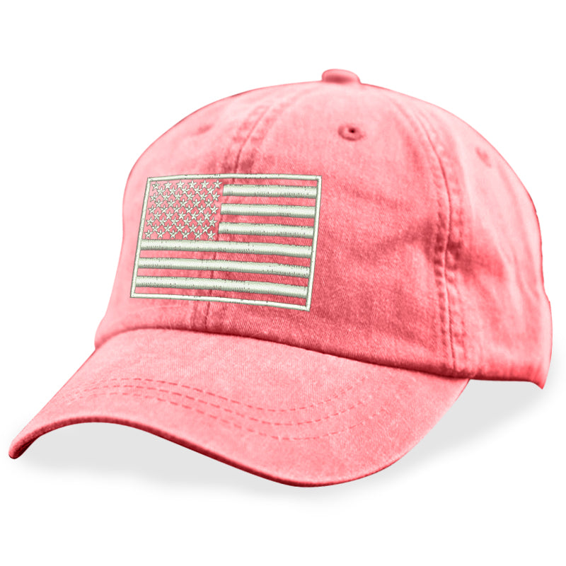 White USA Flag Hat