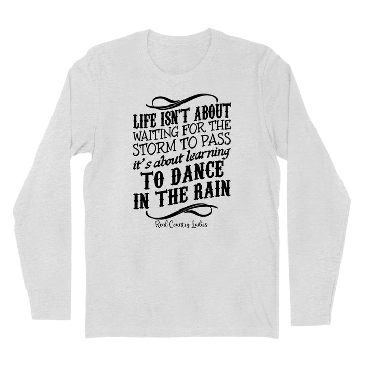 Dance In The Rain Black Print Hoodies & Long Sleeves