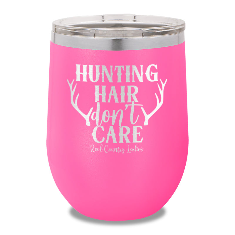 Hunting Hair Don't Care 12oz Stemless Wine Cup