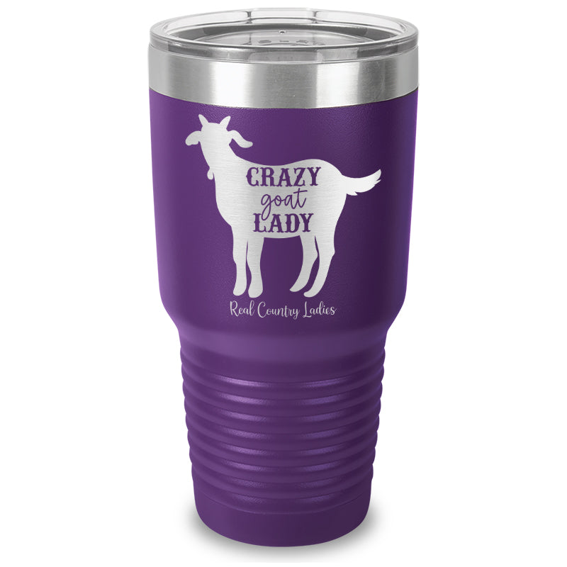 Crazy Goat Lady Laser Etched Tumbler