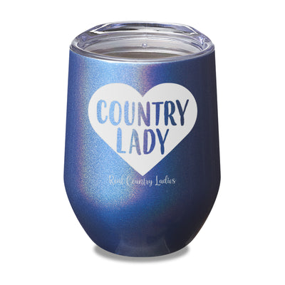 Country Lady Heart Laser Etched Tumbler