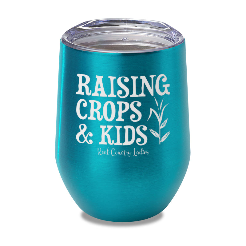 Raising Crops And Kids Laser Etched Tumbler