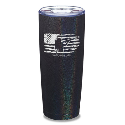 Shotgun USA Flag Laser Etched Tumbler