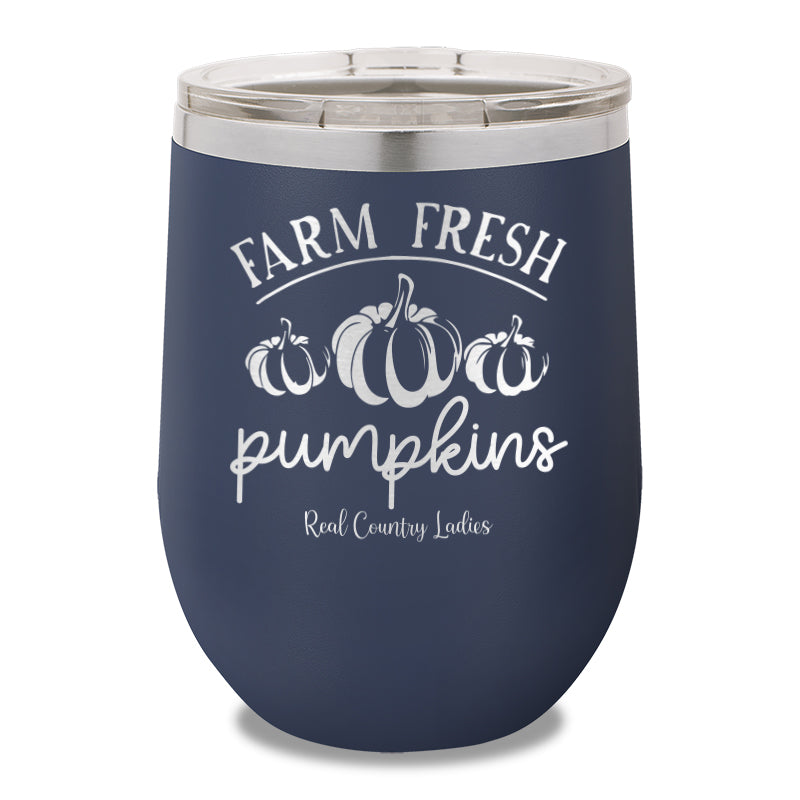 Farm Fresh Pumpkins 12oz Stemless Wine Cup