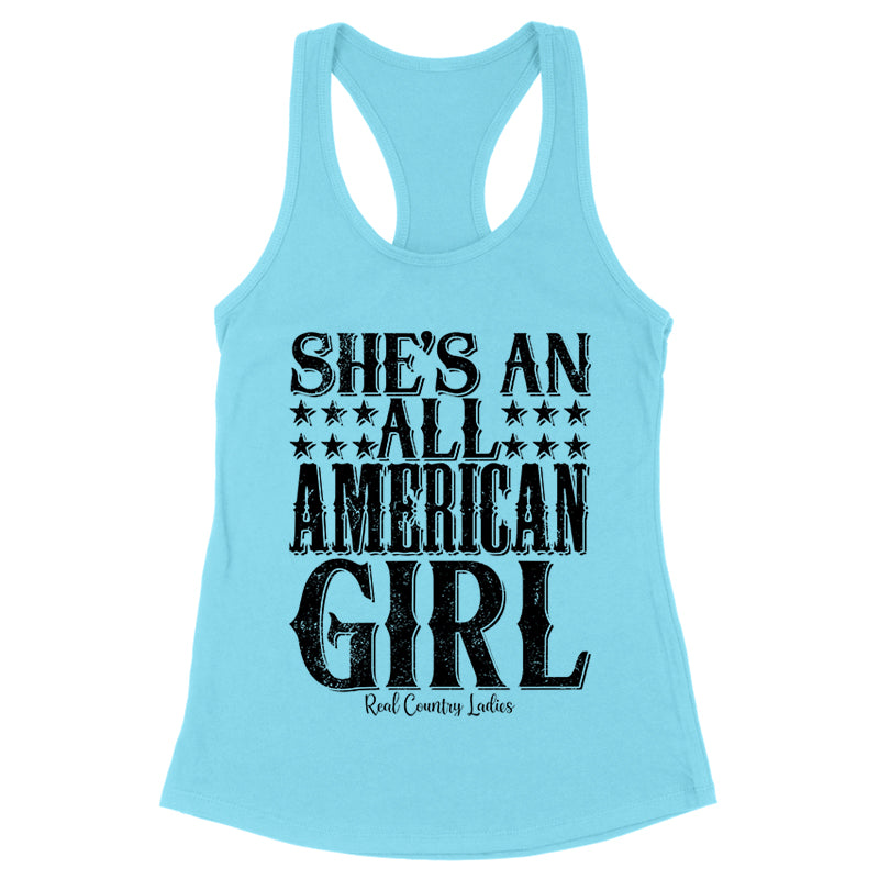All American Girl Black Print Front Apparel