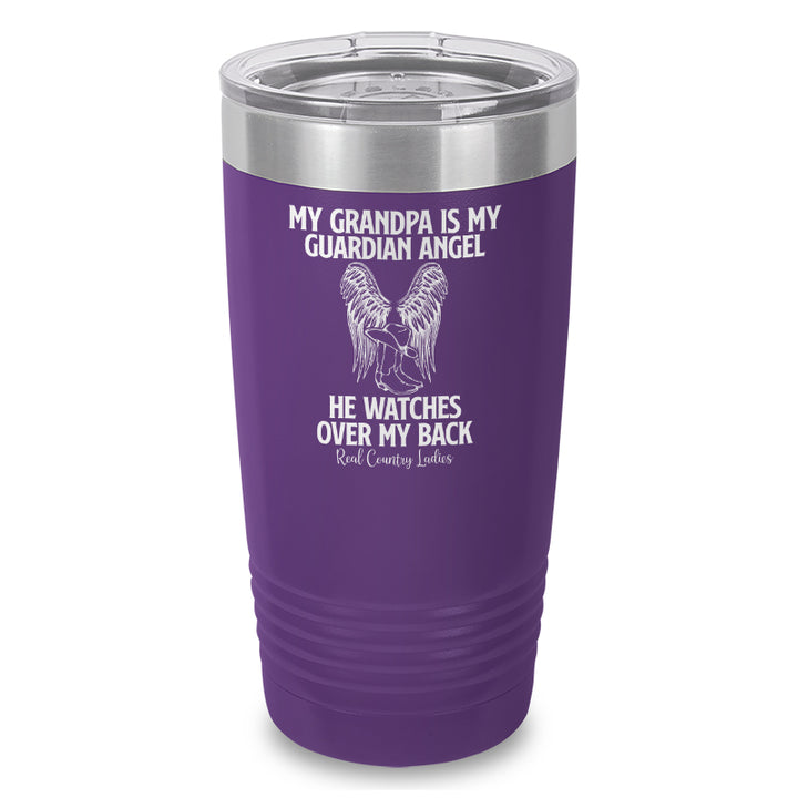 My Grandpa Is My Guardian Angel Laser Etched Tumbler