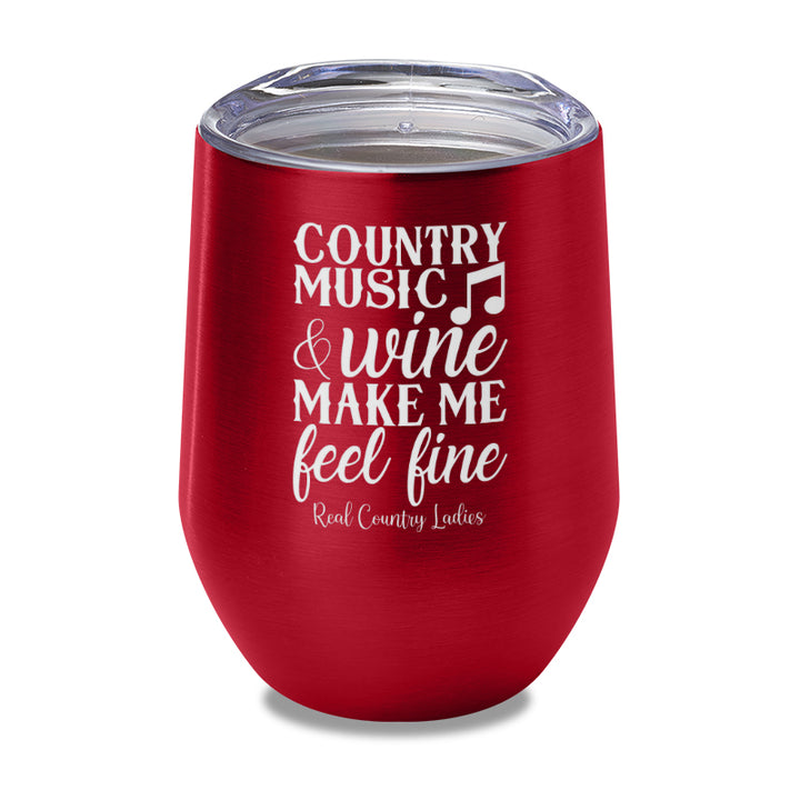 Country Music And Wine Laser Etched Tumbler