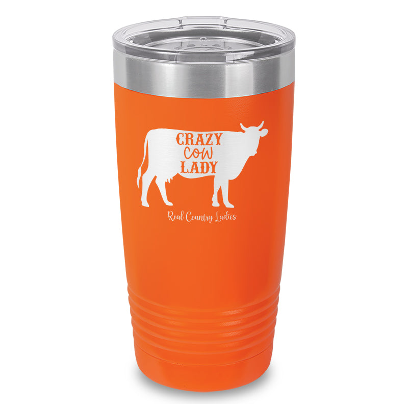 Crazy Cow Lady Laser Etched Tumbler