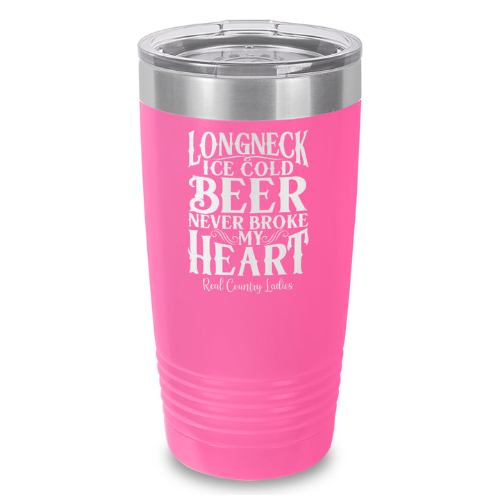 Longneck Ice Cold Beer Laser Etched Tumbler