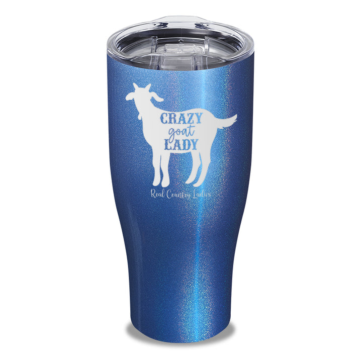 Crazy Goat Lady Laser Etched Tumbler