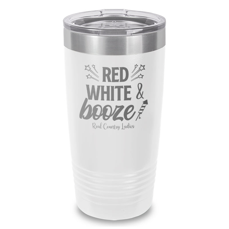 Red White And Booze Laser Etched Tumbler