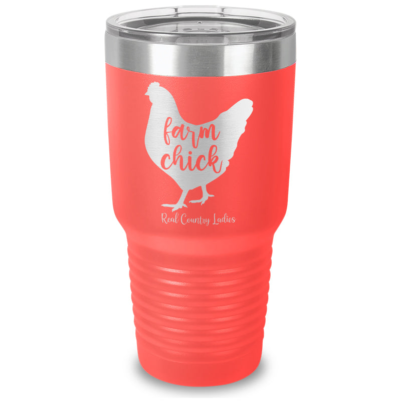 Farm Chick Laser Etched Tumbler